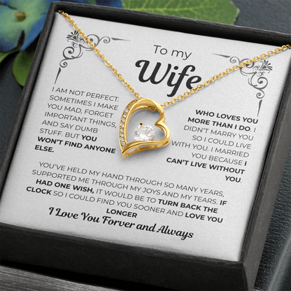 To My Wife – Heart of My Life Necklace