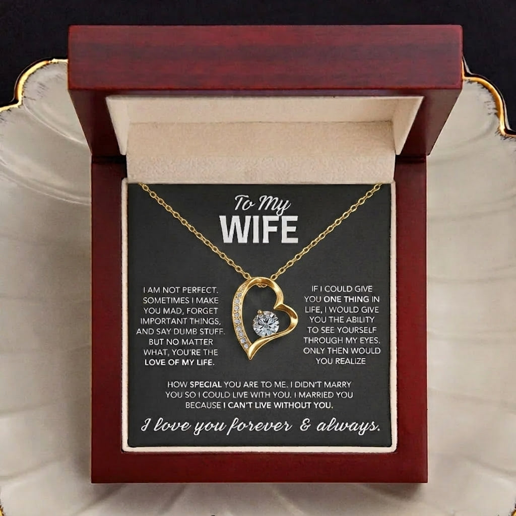 To My Wife Necklace - Love Of My Life - Gift from Husband