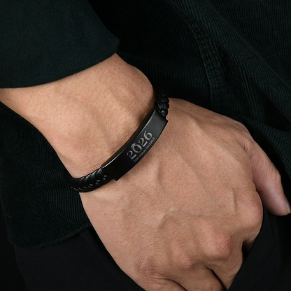 Son's Personalized Graduation Milestone Bracelet