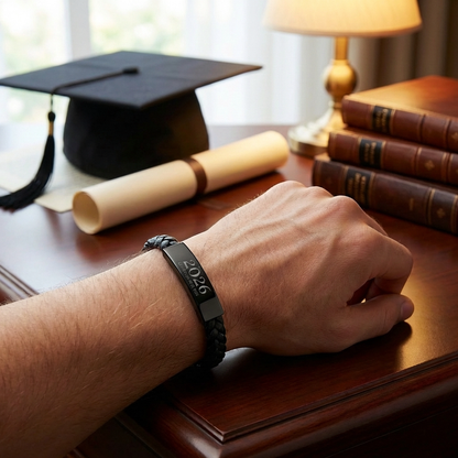 Son's Personalized Graduation Milestone Bracelet