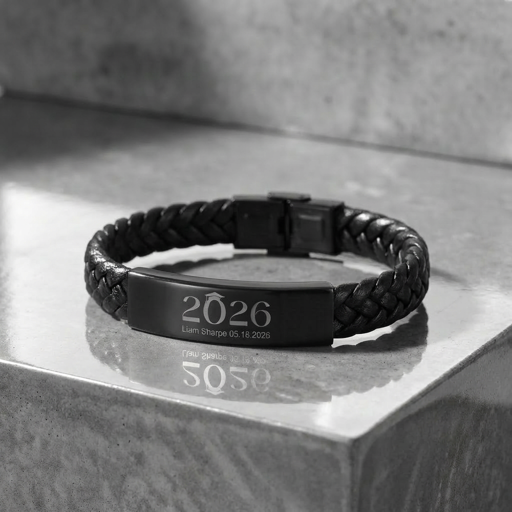 Son's Personalized Graduation Milestone Bracelet