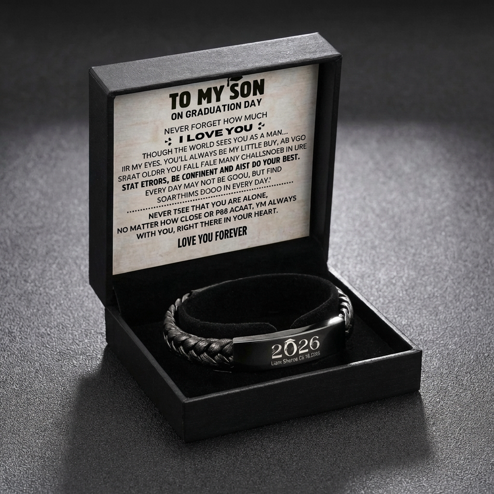 Son's Personalized Graduation Milestone Bracelet